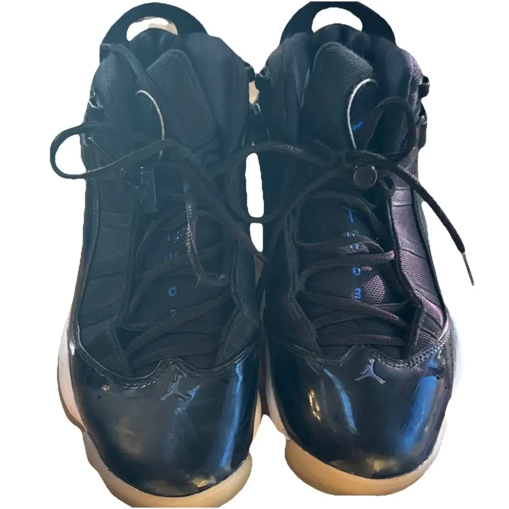 Jordan 6 Rings Space Jam 2018 Black Lace Up Mid Top Men's Sneakers S9 322992-016